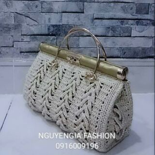 Set nguyên liệu khoá miệng túi và 2 quai kim loại