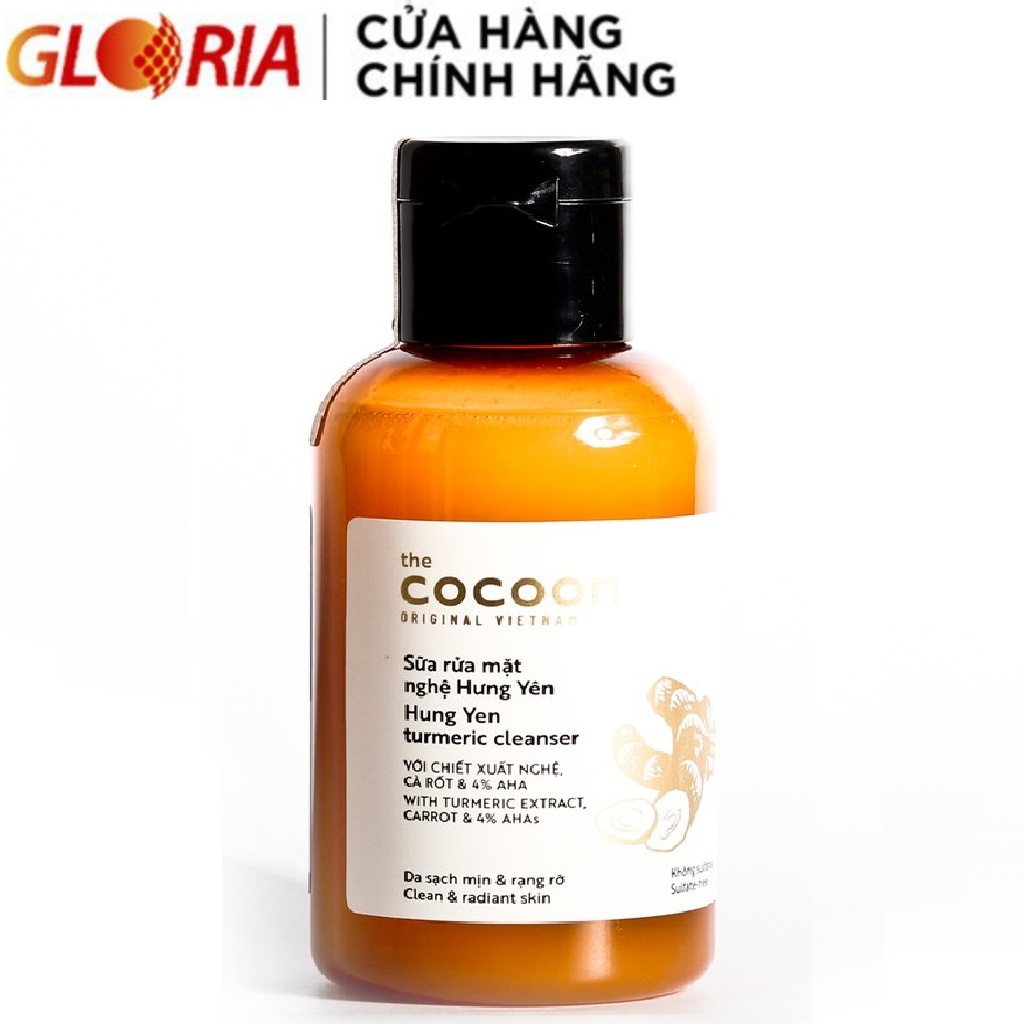 Sữa Rửa Mặt Nghệ Hưng Yên Cocoon Sáng Mịn Da Thuần Chay 140ml