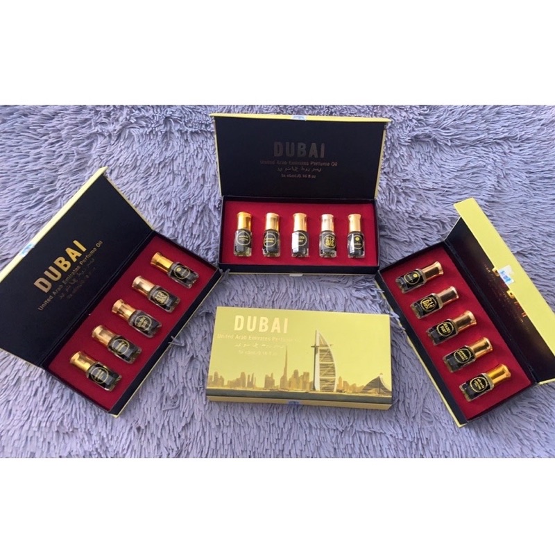 Tinh dầu Nước hoa mini DuBai – Set 5 chai thiết kế nhỏ gọn dạng lăn tiện lợi