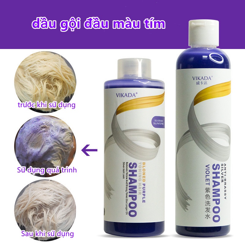 Dầu Gội Đầu Tẩy Trắng Da Đầu Không Dính Màu Xám