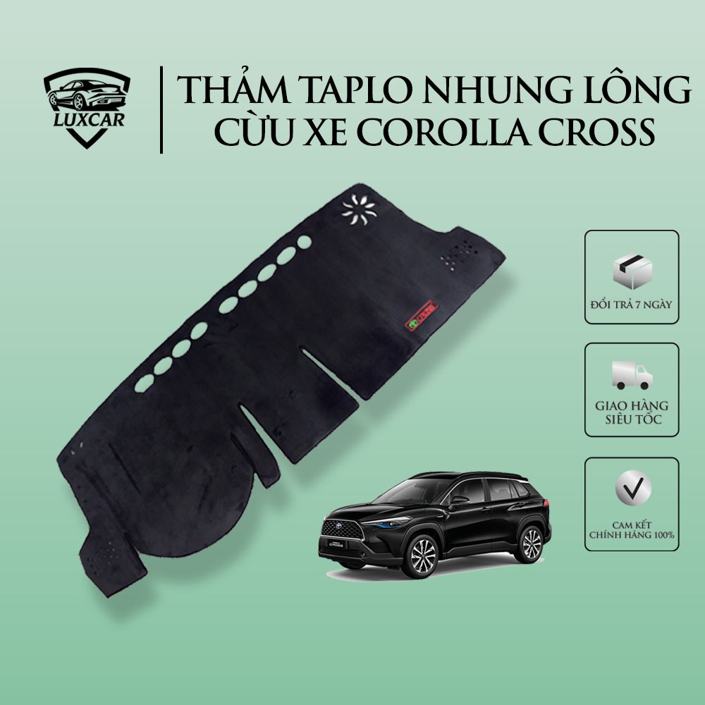 Thảm TAPLO Nhung Lông Cừu xe TOYOTA COROLLA CROSS 2020 LUXCAR cao cấp