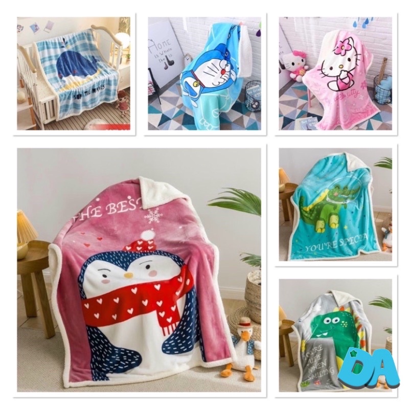 Chăn Lông Cừu cho bé / Chăn đi học thiếu nhi 1m x 1m4. Hàng tuyển chọn nhiều màu đẹp.