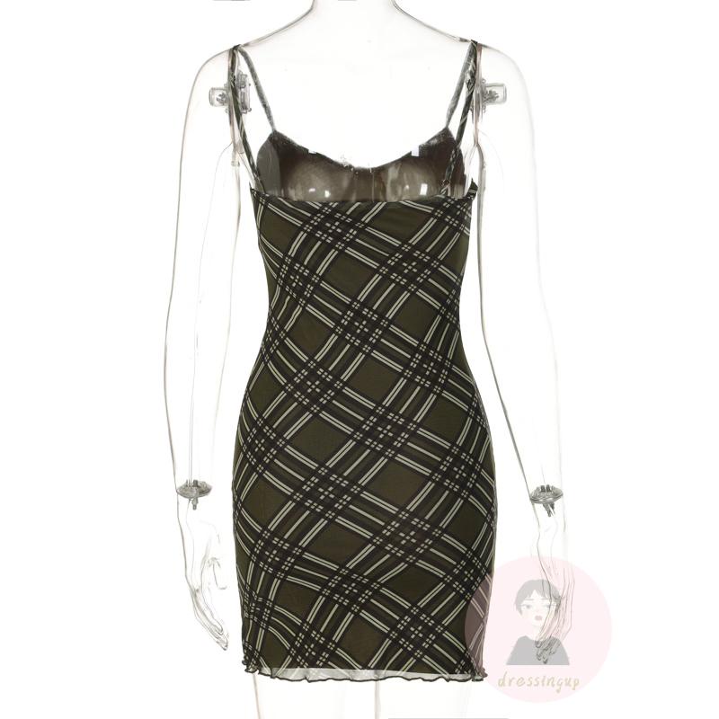 Đầm Ngắn Hai Dây Ôm Dáng Họa Tiết Kẻ Sọc Cổ Điển Thời Trang Mùa Hè Cho Nữ