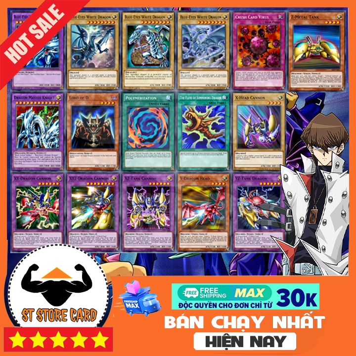 Thẻ bài Yugioh Bộ bài của Seto Kaiba rồng XYZ Blue eyes dragon part 1
