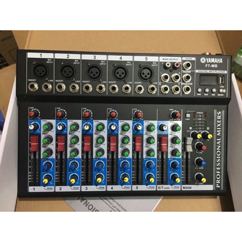 BỘ THU ÂM LIVESTREAM MIC at100 mixer f7 cao cấp đủ phụ kiện