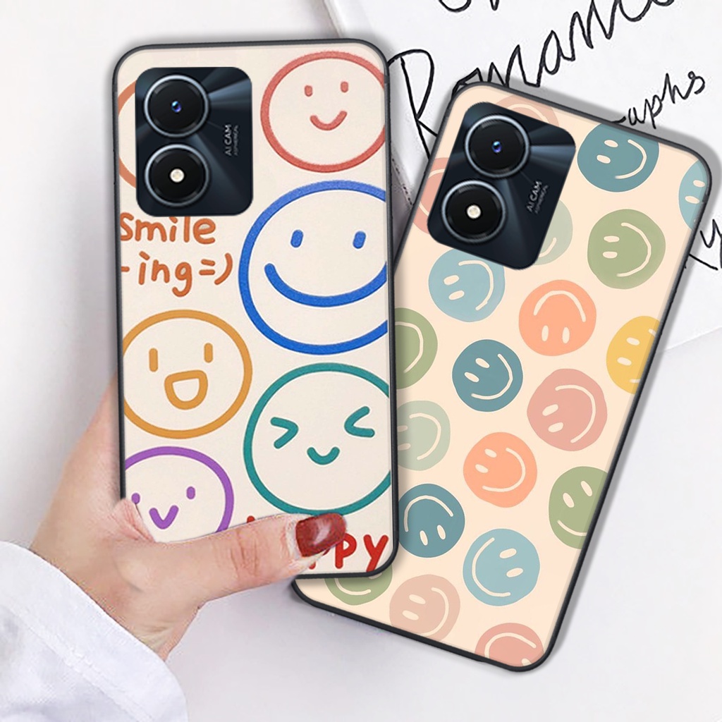 Ốp lưng Vivo Y02S - Vivo Y01 SMILE mặt cười bo viền cực đẹp siêu rẻ cute