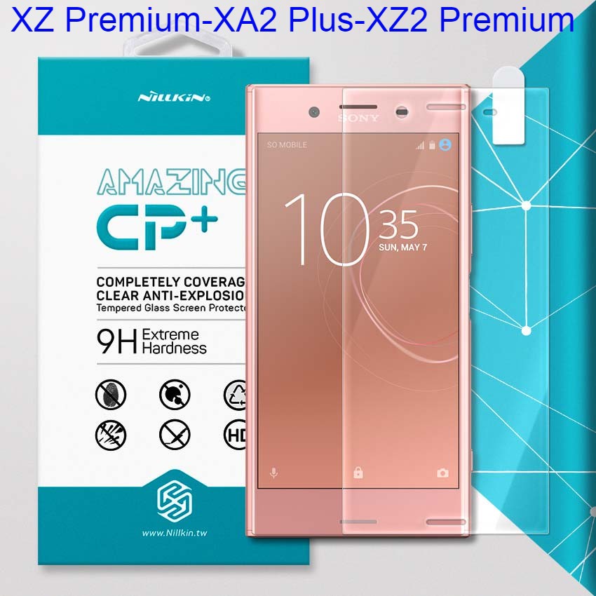 Kính cường lực Sony Xperia XZ Premium/XA2 Plus/XZ2 Premium hiệu Nillkin.Tw mẫu 2021