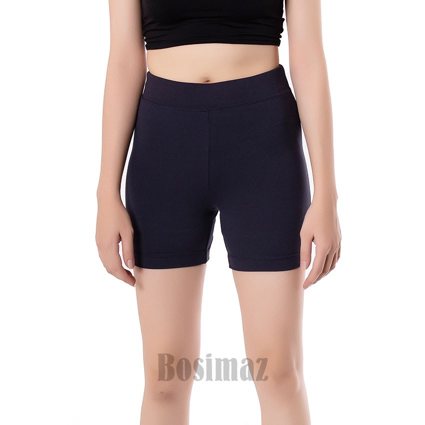 Quần Legging Nữ Bosimaz MS343 đùi không túi màu xanh navy cao cấp, thun co giãn 4 chiều, vải đẹp dày, thoáng mát. | WebRaoVat - webraovat.net.vn