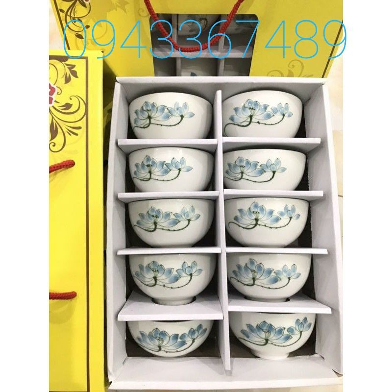 Set bát đĩa sứ Bát Tràng