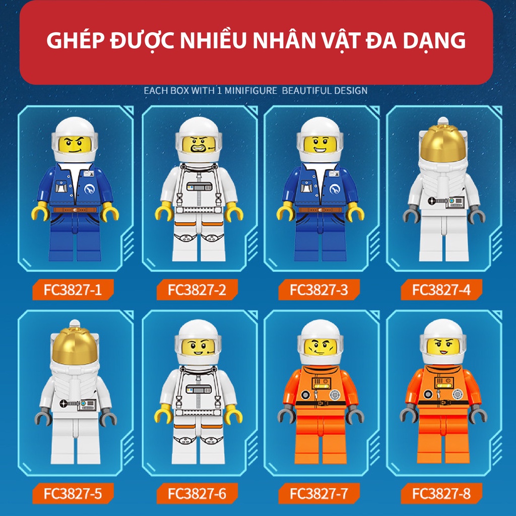 Bộ Đồ Chơi Lắp Ghép Mô Hình Tàu Vũ Trụ Con Thoi Phi Hành Gia Khám Phá Không Gian Thông Minh Cho Bé - MỚI