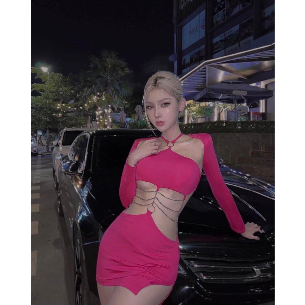 Đầm body hotgirl xích ziczac