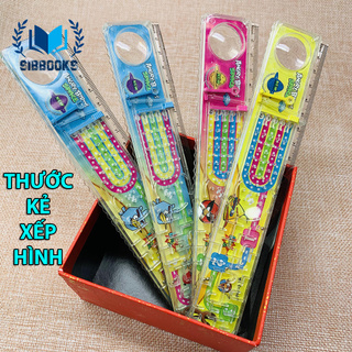 THƯỚC XẾP HÌNH 20 CM  - 3 MÀU TÙY CHỌN - XẾP HÌNH THÔNG MINH - SIBBOOKS - SẢN PHẨM CHÍNH HÃNG