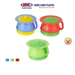 Bô vệ sinh trẻ em tròn có nắp đậy nhựa Song Long Plastic cao cấp 2218