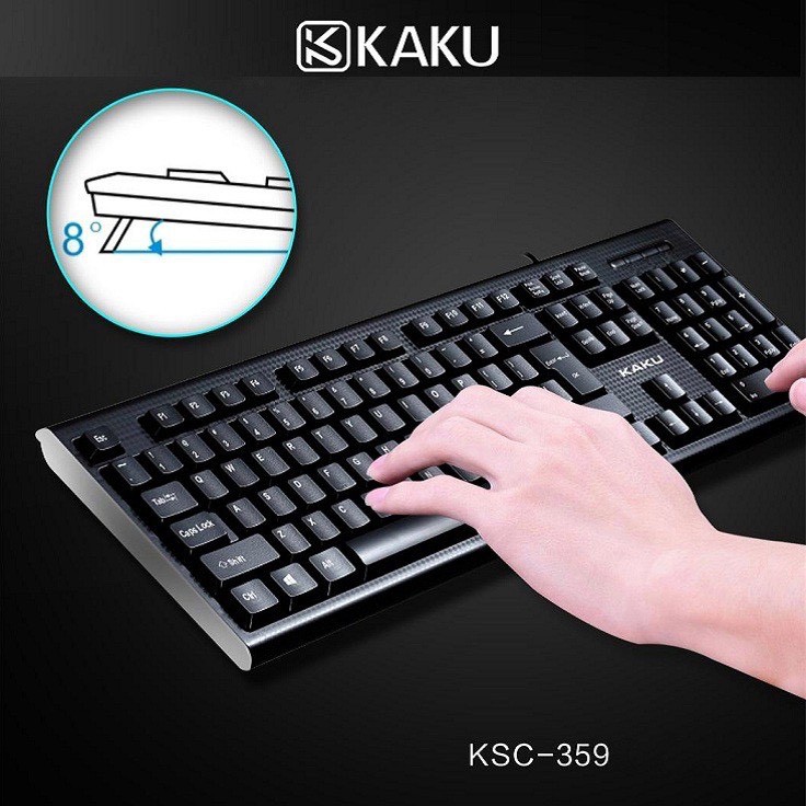 🌟HOT🌟Bàn phím máy tính KAKU KSC-359phím bấm êm ái chống nước dễ vệ sinh thiết kế tinh tế đơn giản thích hợp với các loai