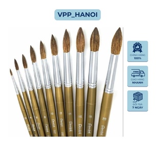  Cọ Vẽ Màu Nước Pentel ZBS1 0-20 Mềm Mượt Cọ Lông Ngựa Dùng Cho Màu Poster 