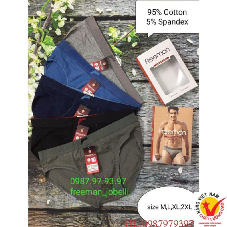 Freeman - Quần lót nam cotton cao cấp lưng vừa chính hãng Freeman