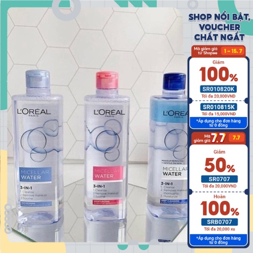 NƯỚC TẨY TRANG L'ORÉAL MICELLAR WATE 3 IN 1