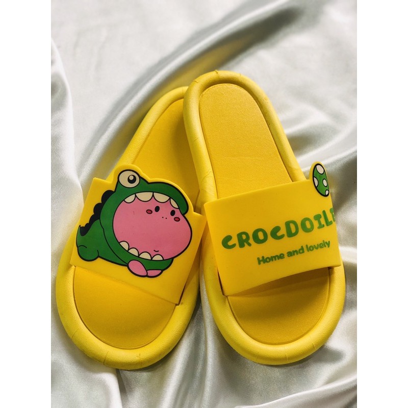 Dép Quai Ngang In Khủng Long Đế Tròn 15T012