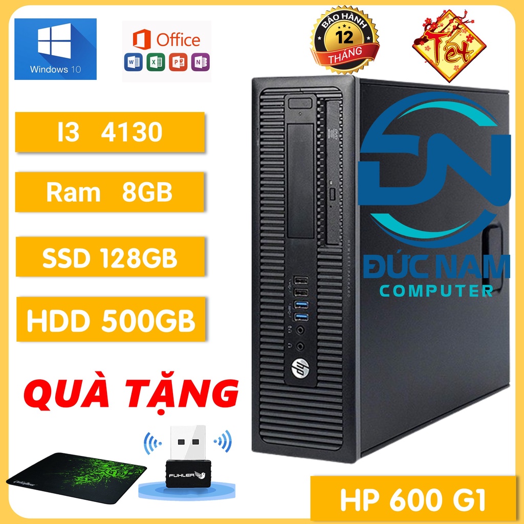 THÙNG CPU ĐỂ BÀN - ĐỒNG BỘ HP 600G1-400G1 .Tặng USB Thu Wifi và Bàn Di Chuột