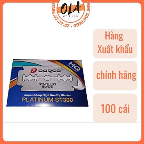 Dao Tem, Dao Lam Cạo Râu Dorco St300 1 Vỉ 100 Lưỡi Lam - Mỹ Phẩm Ola