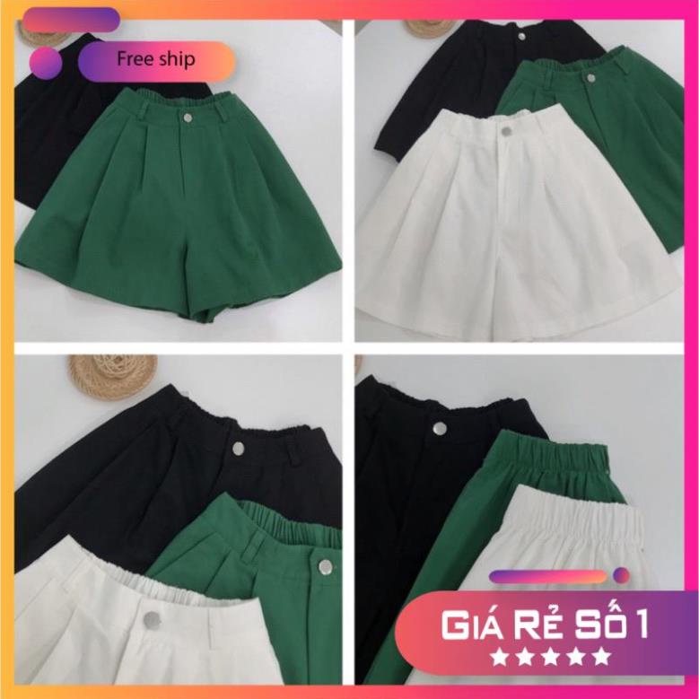 Quần Short Kaki Nữ Quần Đùi Ống Rộng Cạp Chun Co Giãn Style Năng Động Lên Dáng Siêu Hách Chân