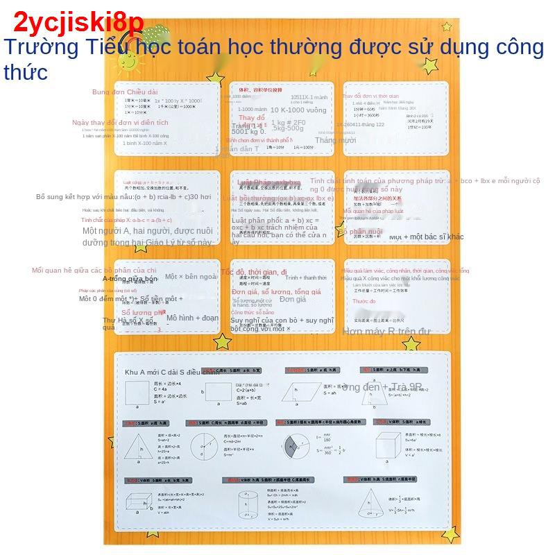 > Các công thức toán ở cấp tiểu học Biểu đồ phải dựa vào kiến ​​thức trọng tâm cơ bản Quy tắc tính bằng hình ảnh.