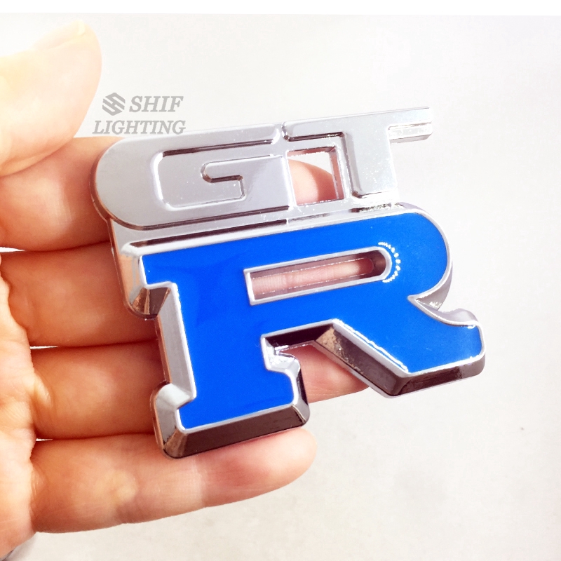 Logo hình chữ GTR bằng kim loại trang trí cho xe hơi NISSAN GTR
