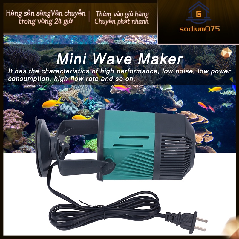Có thể bán buôn Aquarium Powerhead 18W Silent Bể cá Lướt sóng Máy bơm CN 220V Hàng giao ngaySodium075