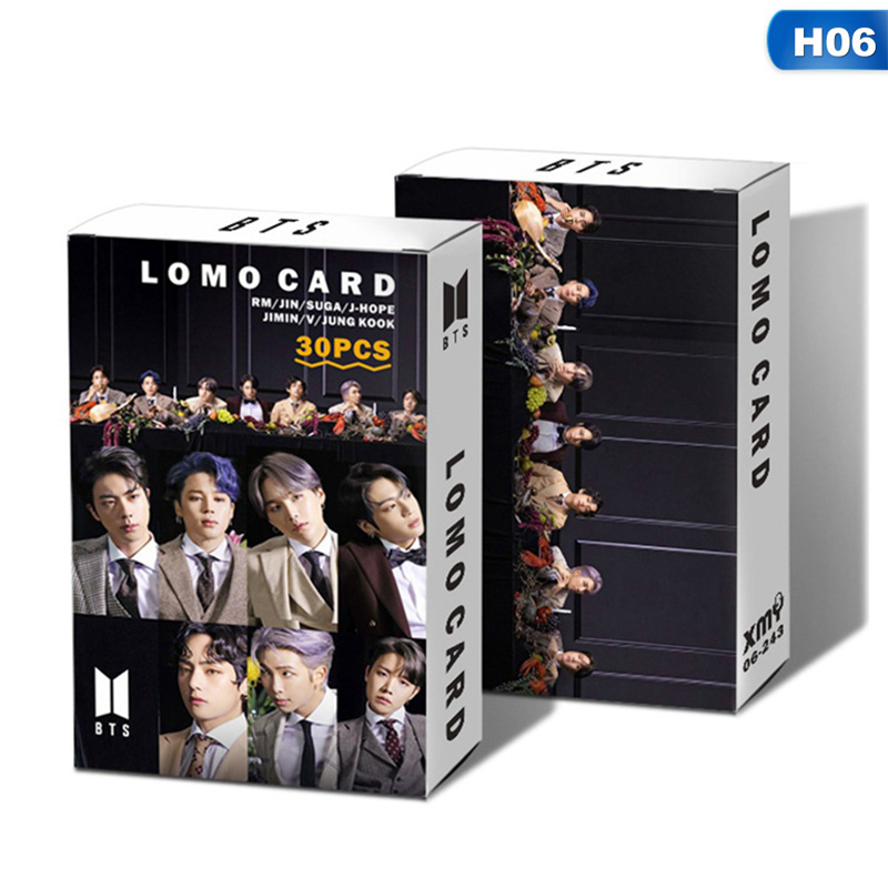 flowersqueen Bộ ảnh thẻ LOMO chủ đề nhóm nhạc BTS độc đáo chất lượng cao