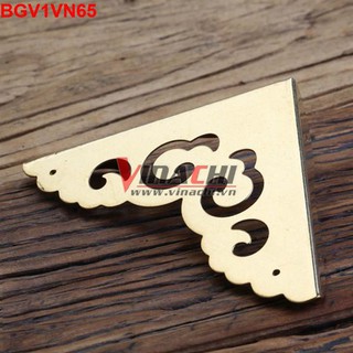 BỊT GÓC VUÔNG HỌA TIẾT KIỂU 1 65x65mm ( CÁI ) - vàng nhạt