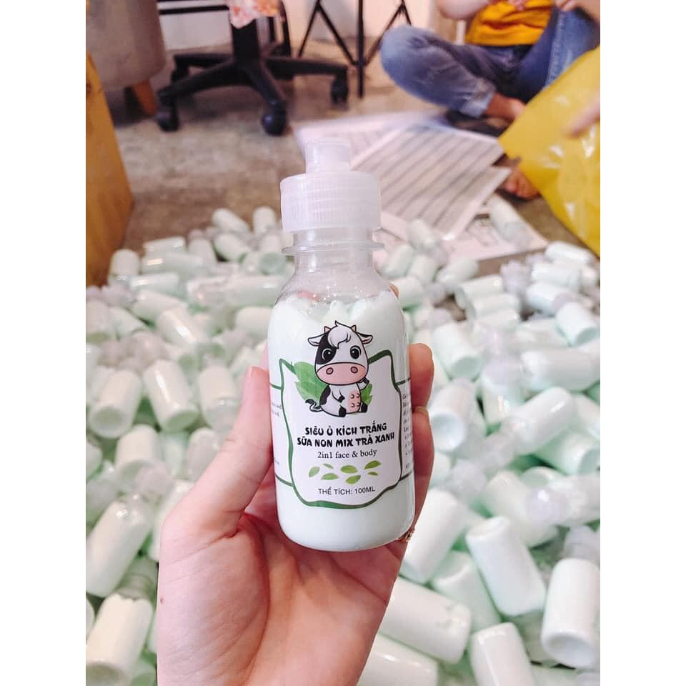 SIÊU Ủ KÍCH TRẮNG SỮA NON MIX TRÀ XANH