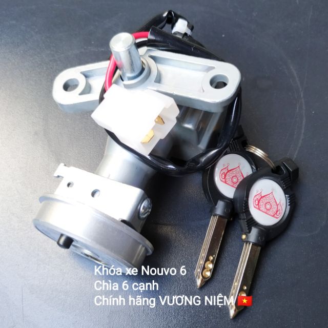 Khóa máy xe Nouvo 6 chìa 6 cạnh chống trộm cao cấp chính hãng VƯƠNG NIỆM 🇻🇳