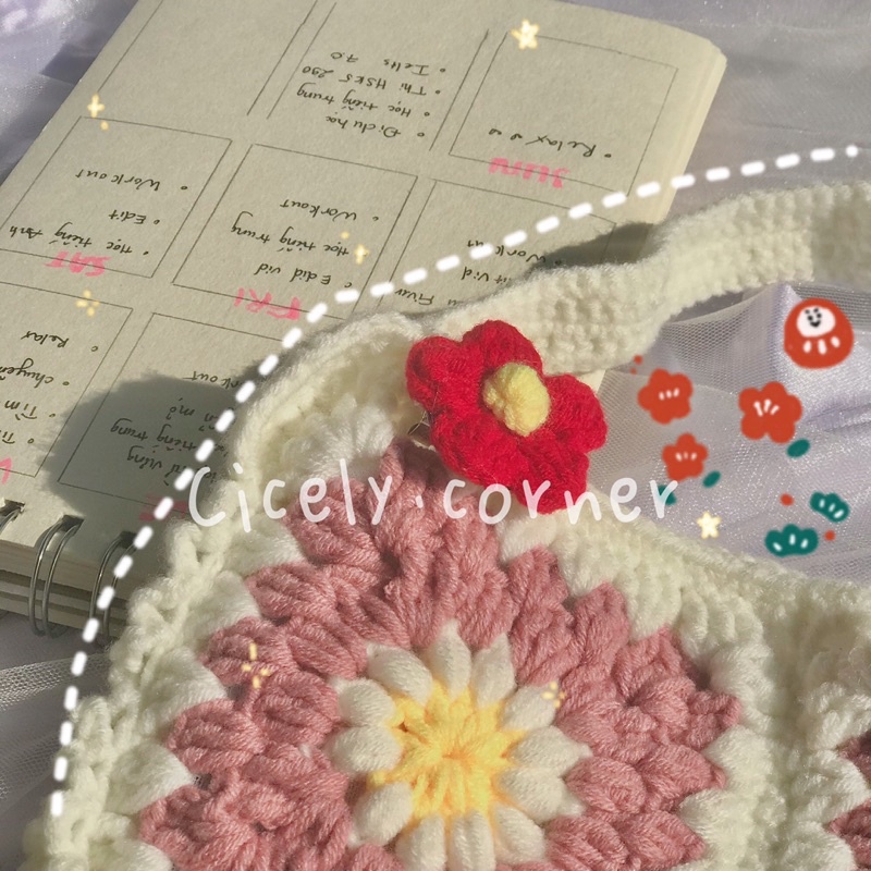 Túi len đan handmade