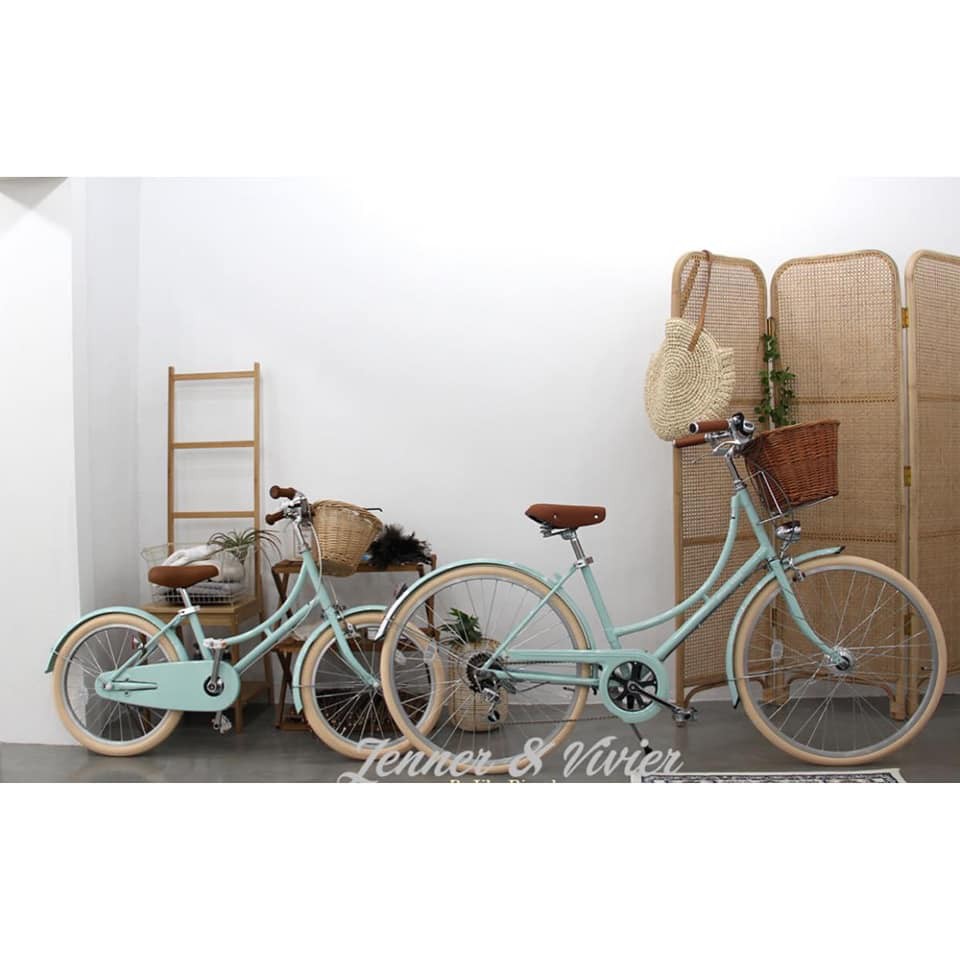 Xe đạp nữ phong cách Vintage thương hiệu Maruishi 7 tốc độ với hộp số thumbnail