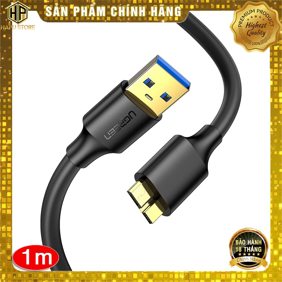 Cáp Micro USB 3.0 Ugreen 10841 dài 1m mạ vàng chính hãng - Hapustore