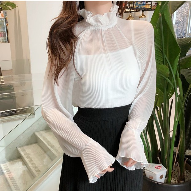 CiCi💎 Áo len xước tay loe [ORDER]
