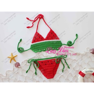 Sét bikini dưa hấu handmade cho bé