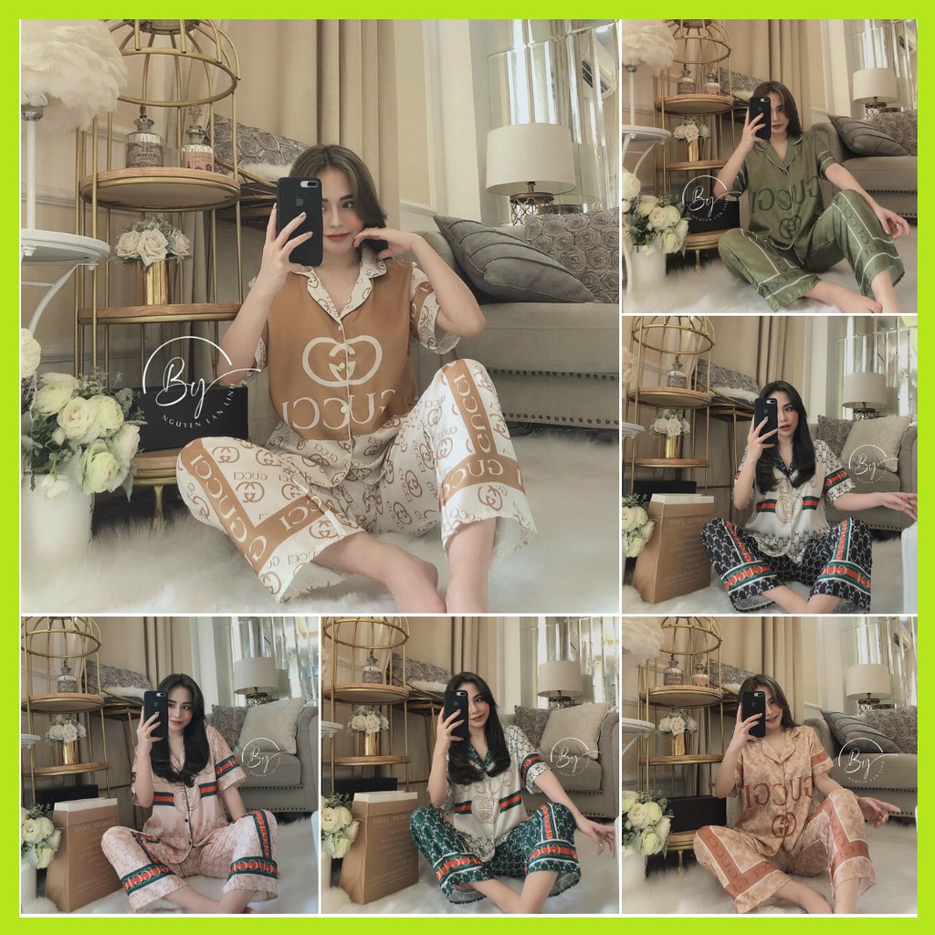 Đồ bộ Pijama Bộ Lụa LATIN Tay ngắn mẫu hot form dưới 60 kí | BigBuy360 - bigbuy360.vn