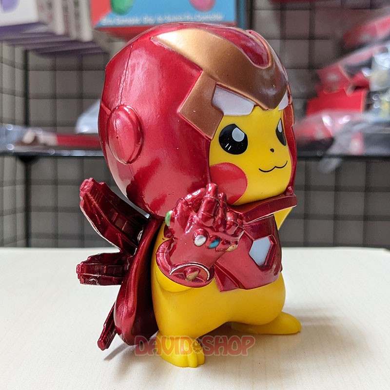 Mô hình Figure Pikachu cosplay Iron Man Búng Tay