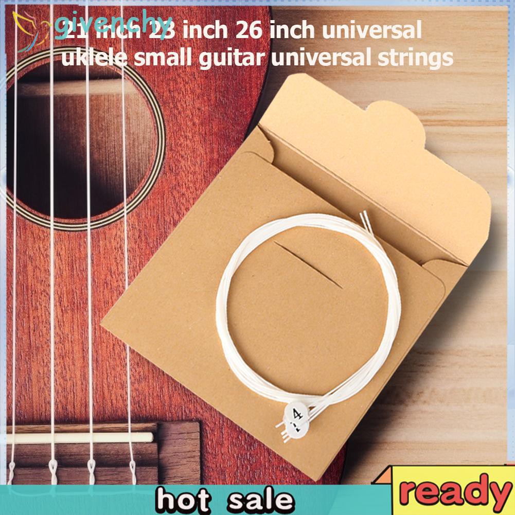 Set 4 Dây Đàn Ukulele 21 23 26 Inch Màu Trắng