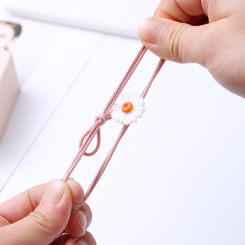 Dây buộc tóc nữ hoa cúc Daisies - Set 5 dây cột tóc dễ thương, bền đẹp - NASI Store