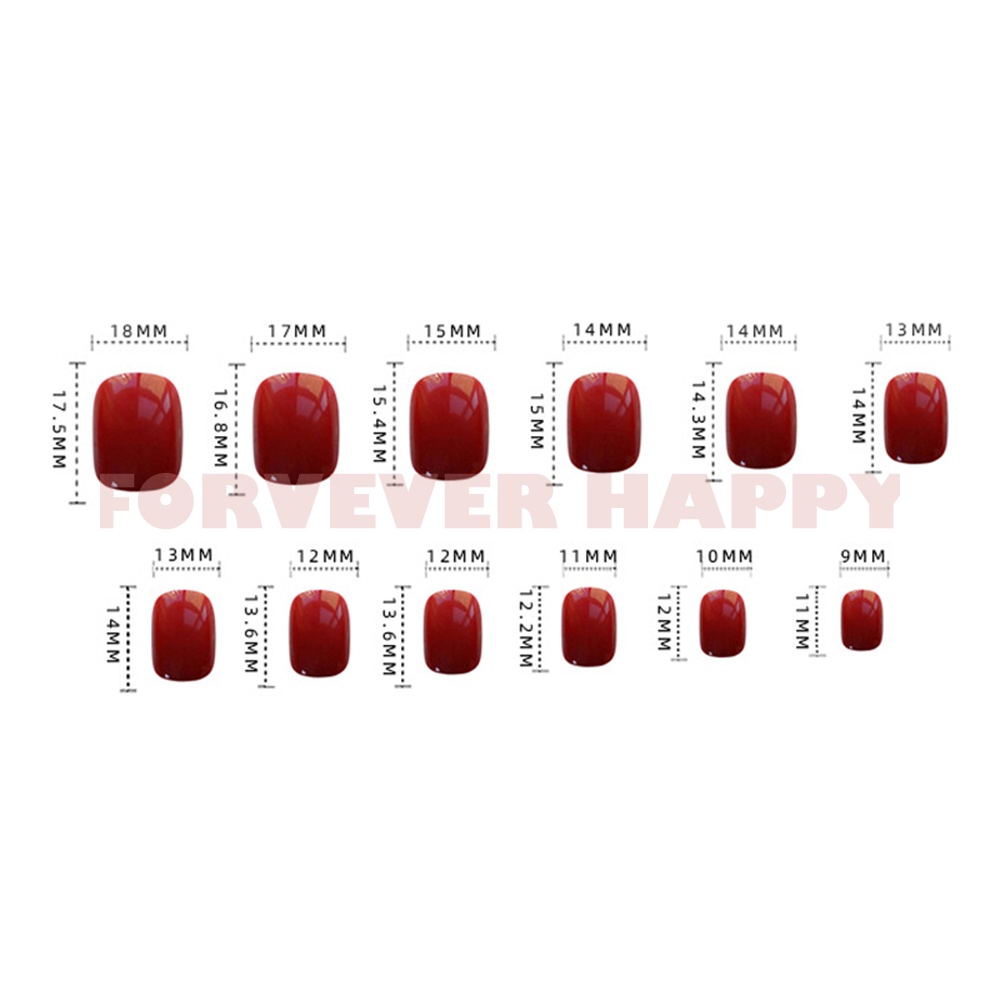 Bộ 24 Móng Tay Giả Dạng Nhấn Dài Màu Tím Kèm Keo Dán