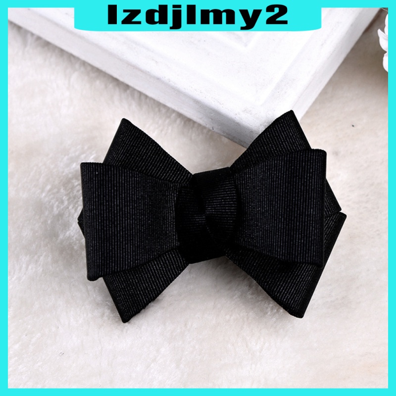 1x DIY Ribbon Bow Bowknot Shoe Clip Charm Buckle Removable Decoration Dark Blue