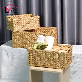 - Sọt đựng đồ lục bình hình chữ nhật bộ 3 - set basic