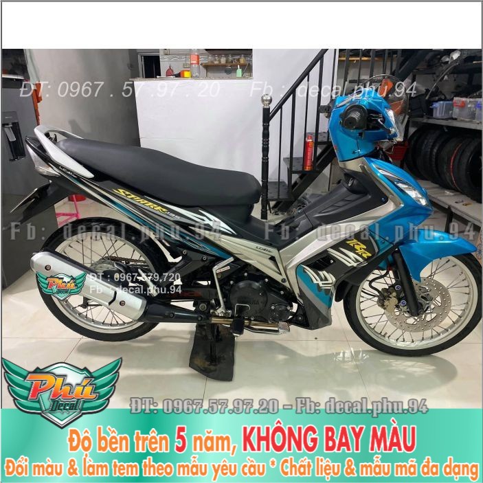 Tem rời Exciter 2010 Xanh Bạc Crom (B) -1
