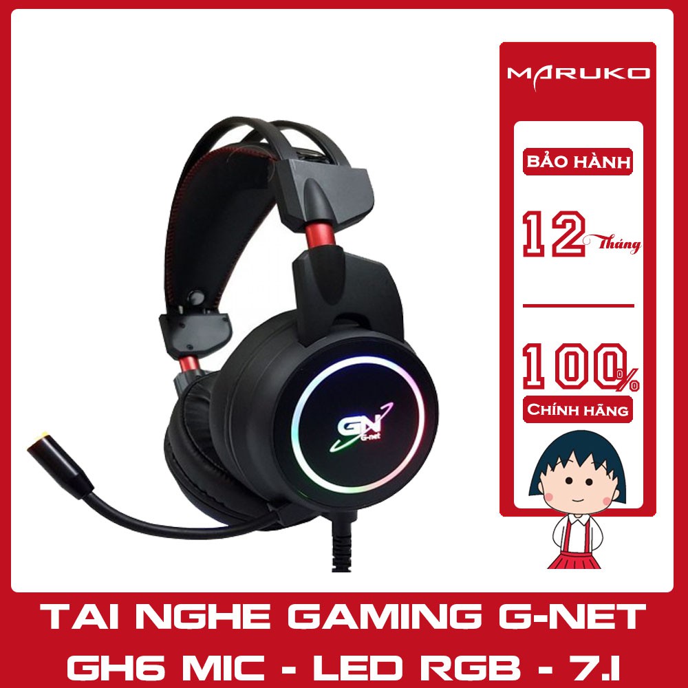 Tai nghe gaming G-Net GH9 Plus 7.1 Rung Led RGB - GH9 plus