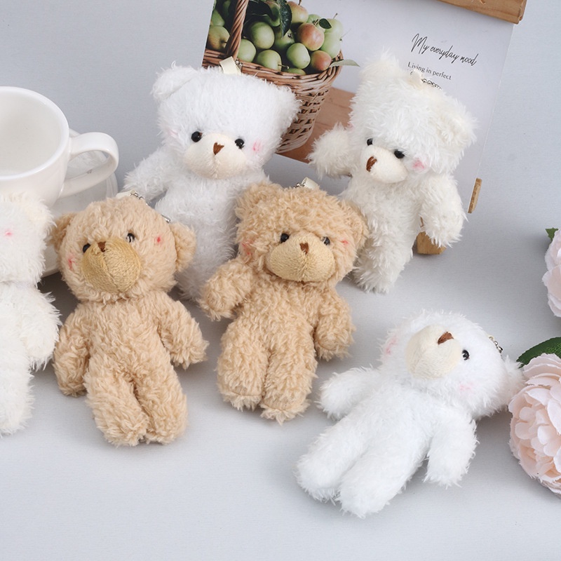 Gấu Bông Teddy Đính Ngọc Trai Giả Bằng Nhung Dễ Thương