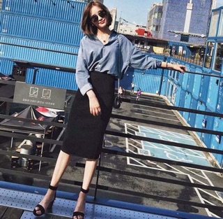 CHÂN VÁY LEN - CHẤT LEN DÀY DẶN - Size S M L