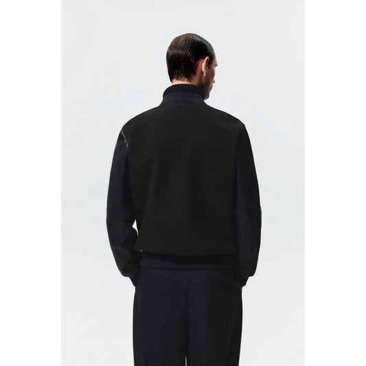 Order áo khoác auth tuồn ZARA của nam Áo khoác bomber phối tay da