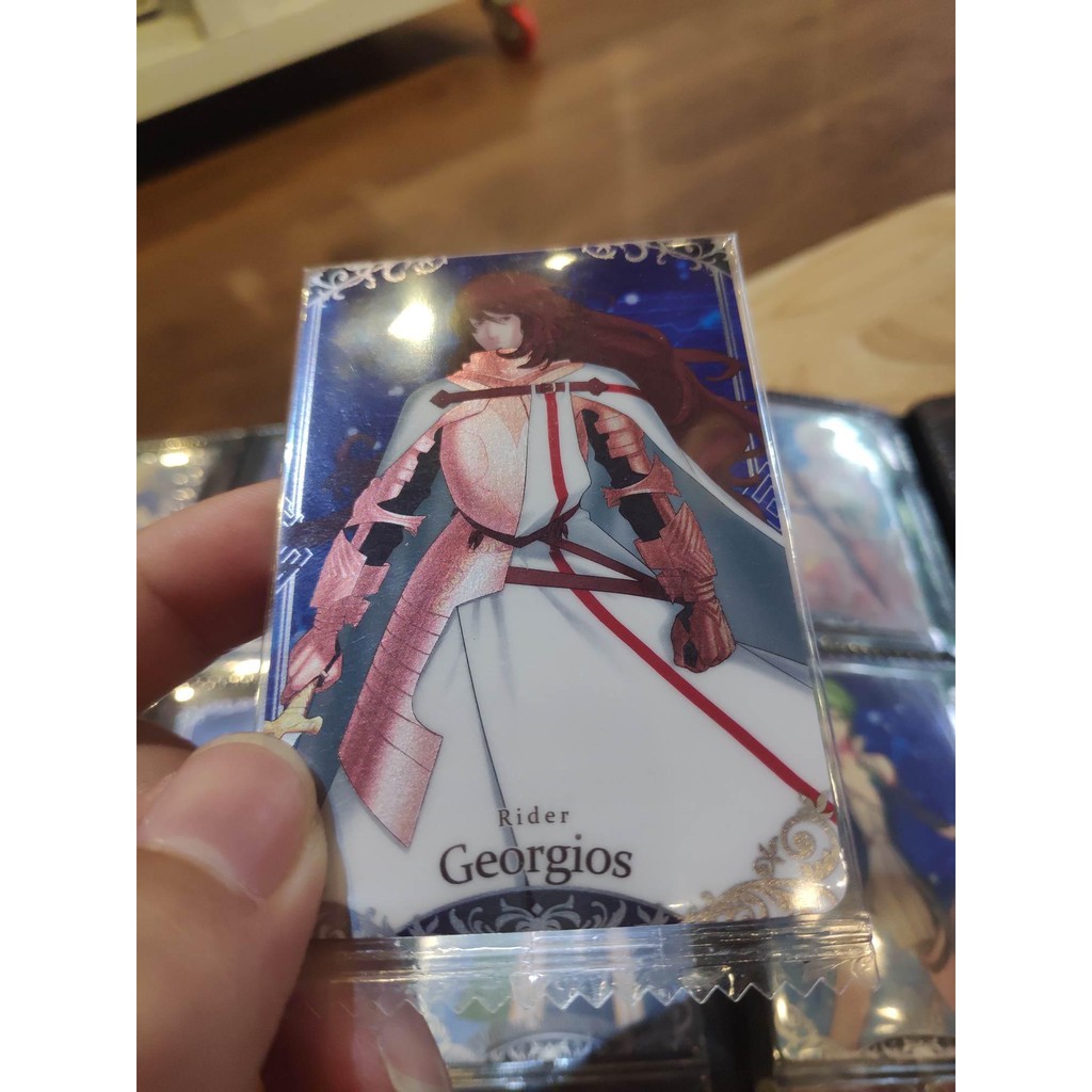 Thẻ bài sưu tầm bánh xốp Fate Grand Order FGO Georgios - Tặng bọc bài nhựa bảo quản